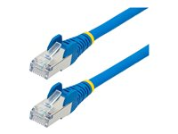 StarTech.com 1m CAT6a Ethernet Cable - Blue - Low Smoke Zero Halogen (LSZH) - 10GbE 500MHz 100W PoE++ Snagless RJ-45 w/Strain Reliefs S/FTP Network Patch Cord - Patch-kabel - RJ-45 (hane) till RJ-45 (hane) - 1 m - S/FTP - CAT 6a - halogenfri, formpressad, hakfri, tvinnad - blå NLBL-1M-CAT6A-PATCH