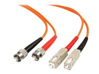 StarTech.com Fiberoptisk kabel - multiläge duplex 62,5/125 - LSZH - ST/SC - 2 m - Nätverkskabel - SC-läge (multi-mode) (hane) till ST-läge (multi-mode) (hane) - 2 m - 2 m - fiberoptisk - duplex - 62,5/125 mikron FIBSTSC2