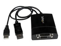 StarTech.com DisplayPort till DVI Dual Link aktiv adapter - DisplayPort till DVI-D adapter videokonverterare 2560x1600 60 Hz - DP 1.2 till DVI-skärm - USB-driven - Låsande DP-kontakt - DisplayPort-/ DVI-adapter - DisplayPort, USB (endast ström) (hane) till DVI-D (hona) spärrad - USB 2.0 / DisplayPort 1.2 - 37 cm - aktiv, USB-ström, 2560 x 1600 (WQXGA) -stöd - svart DP2DVID2