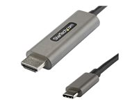 StarTech.com USB C till HDMI-kabel 4K 60 Hz på 3 m med HDR10 - Ultra HD USB Type-C till 4K HDMI 2.0b-videokabeladapter - USB-C till HDMI HDR-skärm/skärmsadapter - DP 1.4 Alt Mode HBR3 - Adapterkabel - 24 pin USB-C hane till HDMI hane - 3 m - svart - stöd för 4K, aktiv CDP2HDMM3MH
