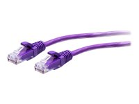 C2G 15ft (4.5m) Cat6a Snagless Unshielded (UTP) Slim Ethernet Network Patch Cable - Purple - Patch-kabel - RJ-45 (hane) till RJ-45 (hane) - 4.5 m - 4.8 mm - UTP - CAT 6a - hakfri, formpressad - lila C2G30193