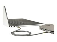 StarTech.com 50 cm USB C-kabel 10 Gbit/s - USB 3.1/3.2 Gen 2 Type-C kabel - 100W (5A) Power Delivery-laddning, DP alt-läge - USB-C-kabel för USB-C bärbar dator/telefon/enhet - Ladda/synkronisera - USB-kabel - 24 pin USB-C (hane) till 24 pin USB-C (hane) - USB 3.2 Gen 2 / DisplayPort 1.4 /Thunderbolt 3 - 50 cm - stöd för 4K - svart, grå - för P/N: DK30C2DAGPD, DK30C2HAGPD USB31CCV50CM