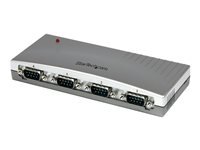Startech USB till RS232 seriell DB9-adapterhubb med 4 portar - Seriell adapter - USB - RS-232 x 4 ICUSB2324