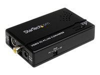 StarTech.com Composite and S-Video to VGA Video Scan Converter - composite to VGA - scan Converter - s-Video to VGA (VID2VGATV2) - Videokonverterare - kompositvideo, S-video - komponentvideo, VGA - svart - för P/N: SVA5M3NEUA VID2VGATV2