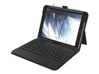 ZAGG Messenger Folio - Tangentbord och foliefodral - Bluetooth - nordisk - svart tangentbord, svart fodral - för Apple 10.2-inch iPad (7:e generation) 103004680