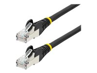 StarTech.com 7m CAT6a Ethernet Cable - Black - Low Smoke Zero Halogen (LSZH) - 10GbE 500MHz 100W PoE++ Snagless RJ-45 w/Strain Reliefs S/FTP Network Patch Cord - Patch-kabel - RJ-45 (hane) till RJ-45 (hane) - 7 m - S/FTP - CAT 6a - IEEE 802.3bt - halogenfri, formpressad, hakfri, tvinnad - svart NLBK-7M-CAT6A-PATCH