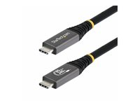 StarTech.com - USB-kabel - USB-C (hane) till USB-C (hane) - USB4 / Thunderbolt / DisplayPort 2.1 - 1.51 m - 4K120Hz stöd, 8K60Hz stöd, utökat effektområde (EPR), Stöd för Power Delivery 3,1 - svart CC150CM80GUSB4CABLE