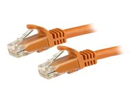 StarTech.com Cat6-patchkabel med hakfria RJ45-kontakter ? 3 m, orange - Patch-kabel - RJ-45 (hane) till RJ-45 (hane) - 3 m - UTP - CAT 6 - formpressad, hakfri - orange N6PATC3MOR
