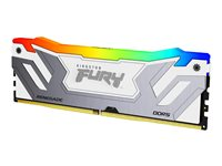 Kingston FURY Renegade RGB - DDR5 - modul - 24 GB - DIMM 288-pin - 4200 MHz / PC5-67200 - CL40 - 1.45 V - ej buffrad - on-die ECC - vit och silver KF584CU40RWA-24
