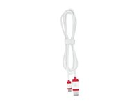 CHERRY - USB-kabel - USB (hane) till 24 pin USB-C (hane) - USB 2.0 - 1.5 m - flätad kabel - vit JA-0600-0