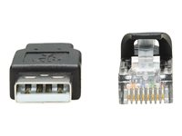 Eaton Tripp Lite Series USB to RJ45 Rollover Console Cable (M/M) - Cisco Compatible, 250 Kbps, 6 ft., Black - Seriell kabel - USB (hane) till RJ-45 (hona) - 1.83 m - dubbelt skärmad - USB 1.1 - svart U009-006-RJ45-X