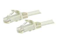 StarTech.com 1.5m CAT6 Ethernet Cable, 10 Gigabit Snagless RJ45 650MHz 100W PoE Patch Cord, CAT 6 10GbE UTP Network Cable w/Strain Relief, White, Fluke Tested/Wiring is UL Certified/TIA - Category 6 - 24AWG (N6PATC150CMWH) - Patch-kabel - RJ-45 (hane) till RJ-45 (hane) - 1.5 m - UTP - CAT 6 - hakfri - vit N6PATC150CMWH