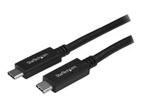 StarTech.com USB-C till USB-C-kabel - M/M - 1m - USB 3.0 (5Gbps) - USB-kabel - 24 pin USB-C (hane) rak till 24 pin USB-C (hane) rak - USB 3.1 Gen 2 / Thunderbolt 3 / DisplayPort 1.2 - 1 m - stöd för 4K - svart - för P/N: KITBXDOCKPEU, KITBXDOCKPNA, KITBXDOCKPUK, SV211HDUC, SV221HUC4K USB315CC1M