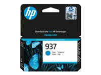 HP 937 - 10 ml - cyan - original - Officejet - blister - bläckpatron - för Officejet Pro 9110, 9120, 9122, 9125, 9128, 9130, 9132, 9135, 9720, 9730 4S6W2NE#30B