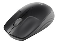 Logitech M190 - Mus - optisk - 3 knappar - trådlös - trådlös USB-mottagare - träkol 910-005905
