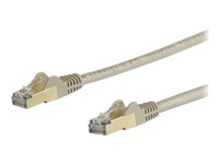 StarTech.com Cat6a Ethernet-kabel - skärmad (STP) - 1 m, grå - Patch-kabel - RJ-45 (hane) till RJ-45 (hane) - 1 m - STP - CAT 6a - formpressad, hakfri - grå 6ASPAT1MGR