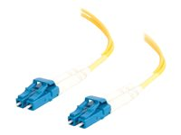 C2G LC-LC 9/125 OS1 Duplex Singlemode PVC Fiber Optic Cable (LSZH) - Patch-kabel - LC enkelläge (hane) till LC enkelläge (hane) - 3 m - 3 m - fiberoptisk - duplex - 9 / 125 mikrometer - OS1 - halogenfri - gul 85606