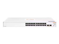 HPE Networking Instant On 1830 24G 2SFP Switch - Switch - smart - 24 x 10/100/1000 + 2 x Gigabit SFP - skrivbordsmodell, rackmonterbar JL812A#ABB