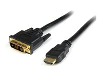 StarTech.com 6ft (1.8m) HDMI to DVI Cable, DVI-D to HDMI Display Cable (1920x1200p), Black, 19 Pin HDMI Male to DVI-D Male Cable Adapter, Digital Monitor Cable, M/M, Single Link - DVI to HDMI Cord (HDMIDVIMM6) - Adapterkabel - HDMI hane till DVI-D hane - svart - för P/N: DK31C3HDPD, DK31C3HDPDUE, MDP2HDEC, ST121HD20FXA, VID2HDCON2, VS424HD4K60 HDMIDVIMM6