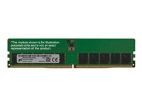 Micron - DDR5 - modul - 32 GB - DIMM 288-pin - 3200 MHz / PC5-51200 - CL52 - 1.1 V - klockad - ECC - grön MTC20C2085S1BC64BD1R