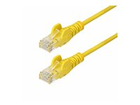 StarTech.com 1.5m Yellow Slim CAT6 Ethernet Cable, Snagless, 28AWG, LSZH - Patch-kabel - RJ-45 (hane) till RJ-45 (hane) - 1.5 m - 3.6 mm - UTP - CAT 5/5e/6 - IEEE 802.3bt - halogenfri, hakfri - gul N6PAT150CMYLS