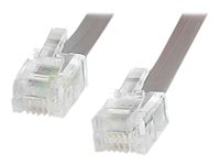 StarTech.com 25 ft RJ11 Telephone Modem Cable - Phone cable - RJ-11 (M) - RJ-11 (M) - 25ft - Telefonkabel - RJ-11 (hane) till RJ-11 (hane) - 7.6 m - för P/N: 110VDSLEX2GB, 110VDSLEXT2, 110VDSLEXTEU, 110VDSLEXTGB, USB56KEM3, USB56KEMH2 RJ25FT