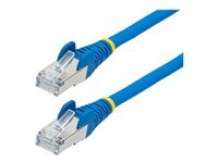StarTech.com 1.5m CAT6a Ethernet Cable - Blue - Low Smoke Zero Halogen (LSZH) - 10GbE 500MHz 100W PoE++ Snagless RJ-45 w/Strain Reliefs S/FTP Network Patch Cord - Patch-kabel - RJ-45 (hane) till RJ-45 (hane) - 1.5 m - S/FTP - CAT 6a - IEEE 802.3bt - halogenfri, formpressad, hakfri, tvinnad - blå NLBL-150-CAT6A-PATCH