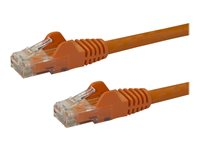 StarTech.com 7m CAT6 Ethernet Cable, 10 Gigabit Snagless RJ45 650MHz 100W PoE Patch Cord, CAT 6 10GbE UTP Network Cable w/Strain Relief, Orange, Fluke Tested/Wiring is UL Certified/TIA - Category 6 - 24AWG (N6PATC7MOR) - Patch-kabel - RJ-45 (hane) till RJ-45 (hane) - 7 m - UTP - CAT 6 - hakfri - orange N6PATC7MOR