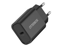 OtterBox - Strömadapter - 20 Watt - PD (USB-C) - svart 78-81338