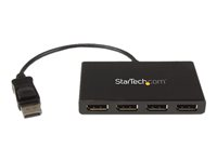 StarTech.com 4-ports multi-bildskärmsadapter - DisplayPort 1.2 MST-hubb - 4x 1080p - DisplayPort video-splitter för utökat skrivbordsläge endast på Windows-datorer - DP till fyra DP-skärmar - Linjedelare för video - 4 x DisplayPort - skrivbordsmodell - för P/N: SV231DPU34K, SVA5N3NEUA MSTDP124DP