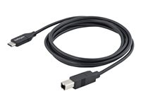 StarTech 2m 6ft USB C to USB B Cable - USB 2.0 - USB Type C Printer Cable M/M - USB 2.0 Type-C to Type-B Cable (USB2CB2M) - USB-kabel - USB-C (hane) till USB typ B (hane) - Thunderbolt 3 / USB 2.0 - 2 m - svart USB2CB2M