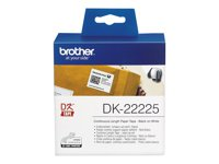 Brother DK-22225 - Papper - svart på vitt - Relle (3,8 cm x 30,5 m) 1 rulle (rullar) löpande etiketter - för Brother QL-1050, QL-1060, QL-500, QL-550, QL-560, QL-570, QL-580, QL-700 DK22225