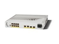 Cisco Catalyst 9200CX - Network Essentials - switch - kompakt - L3 - Administrerad - 8 x 10/100/1000 (PoE+) + 2 x 1000Base-T + 2 x 10 Gigabit SFP+ (upplänk) - rackmonterbar - PoE+ (240 W) C9200CX-8P-2XGH-E