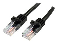 StarTech.com Cat5e patchkabel med hakfria RJ45-kontakter ? 3 m, svart - Patch-kabel - RJ-45 (hane) till RJ-45 (hane) - 3 m - UTP - CAT 5e - hakfri - svart 45PAT3MBK