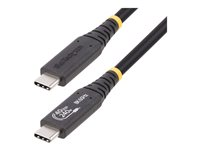 StarTech.com 1m (3.3ft) USB4 Cable, USB-IF Certified USB-C Cable, 40 Gbps - USB-kabel - 24 pin USB-C (hane) till 24 pin USB-C (hane) - USB4 / Thunderbolt 3 / Thunderbolt 4 / DisplayPort 1.4 - 48 V - 5 A - 1 m - halogenfri, passiv, 4K120Hz stöd, 8K60Hz stöd, utökat effektområde (EPR), Stöd för Power Delivery 3,1 - svart 1M-40G-USB4-CABLE