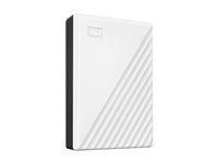 WD My Passport WDBR9S0060BWT - Hårddisk - krypterat - 6 TB - extern (portabel) - USB 3.2 Gen 1 - 256 bitars AES - vit WDBR9S0060BWT-WESN