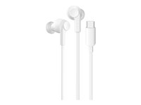 Belkin SoundForm - Hörlurar med mikrofon - inuti örat - kabelansluten - aktiv brusradering - USB-C - ljudisolerande - vit G3H0003HQWH