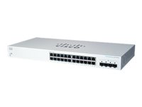 Cisco Business 220 Series CBS220-24T-4G - Switch - smart - 24 x 10/100/1000 + 4 x gigabit SFP (upplänk) - rackmonterbar - återanvänd CBS220-24T-4GEU-RF