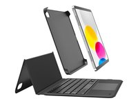 Belkin Connect - Tangentbord och foliefodral (skyddsfodral) - med magnetiskt stativ - med pekdyna - bakgrundsbelyst - trådlös - Bluetooth BBZ001AY-V3
