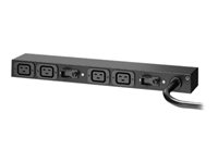 APC Basic Rack PDU AP6032A - Kraftdistributionsenhet (kan monteras i rack) - AC 200-240 V - ingång: IEC 60309 32A - utgångskontakter: 4 (IEC 60320 C19 16A) - 3.65 m sladd - för P/N: SMX1500RM2UCNC, SMX2KR2UX145, SMX3KR2UNCX145, SMX750C, SMX750CNC, SMX750CUS AP6032A