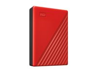 WD My Passport WDBR9S0060BRD - Hårddisk - krypterat - 6 TB - extern (portabel) - USB 3.2 Gen 1 - 256 bitars AES - röd WDBR9S0060BRD-WESN