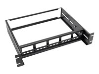 Eaton Tripp Lite Series Adjustable Rack-Mount DIN Rail Kit - Top Hat, Mini Top Hat and G-Style Rails - Monteringssats för DIN-skena - rackmontering - svart - 2U - 19" SRDINRAIL2U