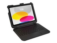 OtterBox Achiever Series Keyboard 360 - Tangentbord och foliefodral - med pekdyna - QWERTZ - tysk - svart 77-97883