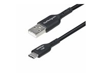 StarTech.com 6in (15cm) USB-A to USB-C Charging Cable, Charger Cord - USB-kabel - USB (hane) till 24 pin USB-C (hane) - USB 2.0 - 3 A - 15 cm - passiv, ladda och synka, USB Fast Charge (15W) - svart USB2AC15CMBK