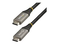 StarTech 2 m USB C-kabel 5 Gbit/s - USB-C-kabel av hög kvalitet - USB 3.1/3.2 Gen 1 Type-C kabel - 100 W (5A) Power Delivery-laddning, DP alt-läge - USB C till C-kabel - Laddning och synkronisering - USB-kabel - USB-C (hane) till USB-C (hane) - USB 3.1 Gen 2 / Thunderbolt 3 / DisplayPort 1.4 - 2 m - USB-strömleverans (5A, 100W), 8K30Hz stöd - grå, svart - för P/N: DK30C2DAGPD, DK30C2HAGPD USB315CCV2M