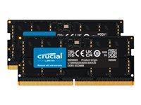Crucial - DDR5 - sats - 128 GB: 2 x 64 GB - SO DIMM 262-pin - 2800 MHz / PC5-44800 - 1.1 V - on-die ECC - svart CT2K64G56C46S5