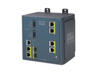 Cisco Industrial Ethernet 3000 Series - Switch - L2+ - Administrerad - 4 x 10/100 + 2 x kombinations-Gigabit SFP - DIN-skenmonterbar - rekonditionerad IE-3000-4TC-RF