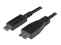 StarTech.com USB 3.1 USB-C till Micro-B-kabel - 1 m - USB-kabel - 24 pin USB-C (hane) till Micro-USB typ B (hane) - USB 3.1 - 1 m - svart - för P/N: HB31C2A2CB, PEXUSB311AC3, PEXUSB312A1C1H, PEXUSB312A2C2V, PEXUSB312C3, PEXUSB321C USB31CUB1M