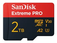 SanDisk Extreme Pro - Flash-minneskort (SD-adapter inkluderad) - 2 TB - A2 / Video Class V30 / UHS-I U3 - mikroSDXC UHS-I SDSQXCD-2T00-GN6MA