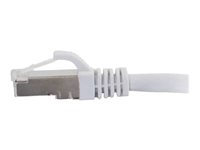 C2G Cat6a Booted Shielded (STP) Network Patch Cable - Patch-kabel - RJ-45 (hane) till RJ-45 (hane) - 1 m - STP - CAT 6a - formpressad, hakfri, tvinnad - vit 89935